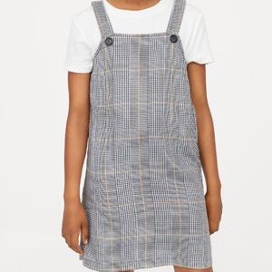 HM KIDS GIRLS PLAID DRESS black/checkered